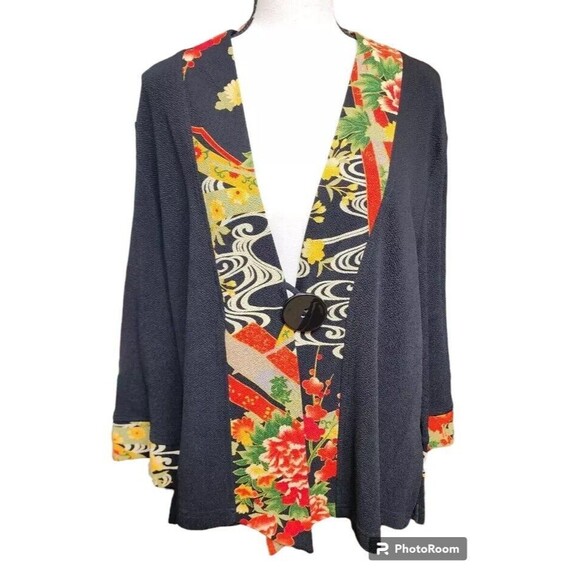 Soft Surroundings Jacket Size Large 1 Button Boho Colorful - Picture 1 of 6